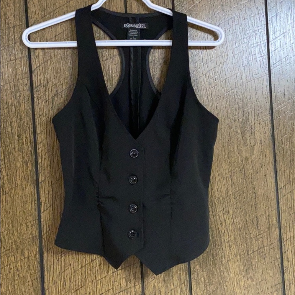 Black formal vest